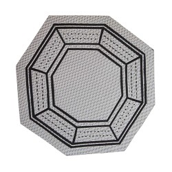 Dolls House Black Silver Rug Double-Sided Woven Silk Modern Accessory Small