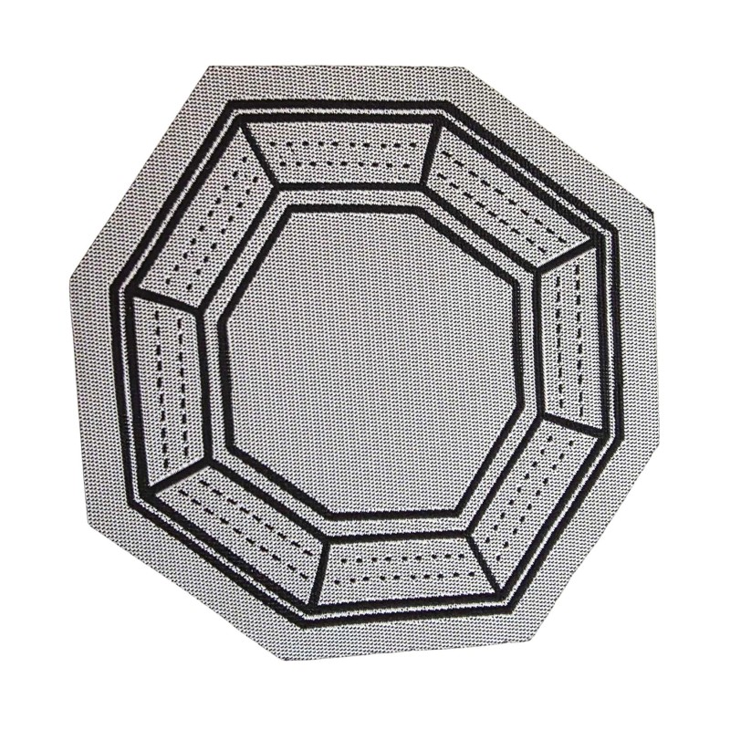 Dolls House Black Silver Rug Double-Sided Woven Silk Modern Accessory Small