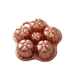 Dolls House Copper Jelly Mould Tray Miniature Cookware Kitchen Accessory 1:12