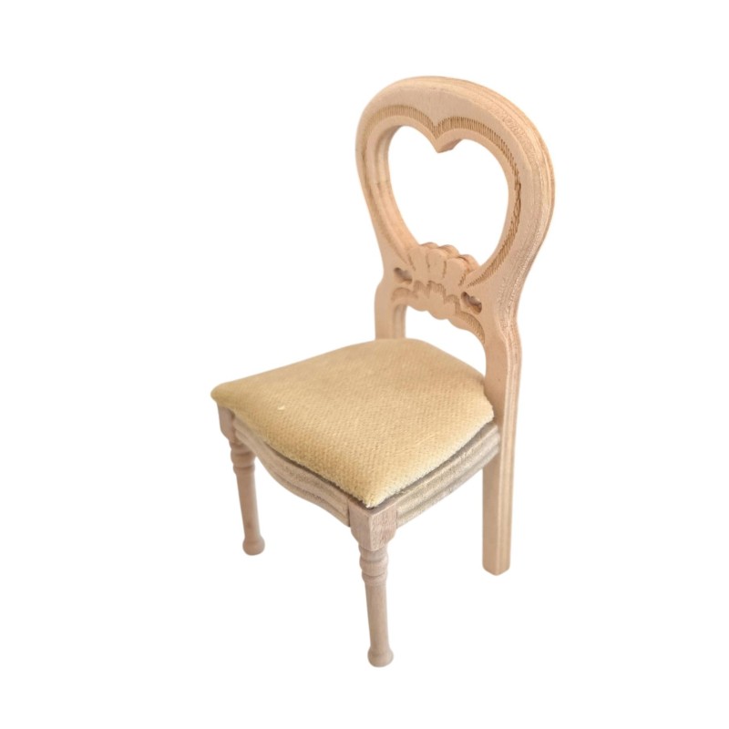 Dolls House Balloon Back Side Chair Unfinished Bare Wood Dolls House Balloon Back Side Chair Unfinished Bare Wood