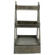 Dolls House Weathered Grey 3 Tier Display Shelving Unit Shop Store Furniture