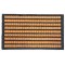 Dolls House Black Bordered Striped Coir Door Mat Porch Hall Rug 1:12 Printed Card