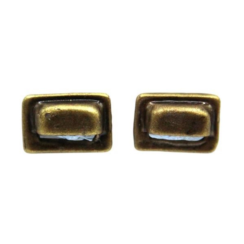 Dolls House Drawer Handles Antique Brass Rectangular Cup Pulls 1:12 Hardware