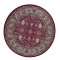Dolls House Round Rug  Rich Red Victorian Design Floor Accessory Medium