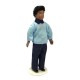 Dolls House Man Father Dad in Blue Sweater Modern Male 1:12 Porcelain Figure
