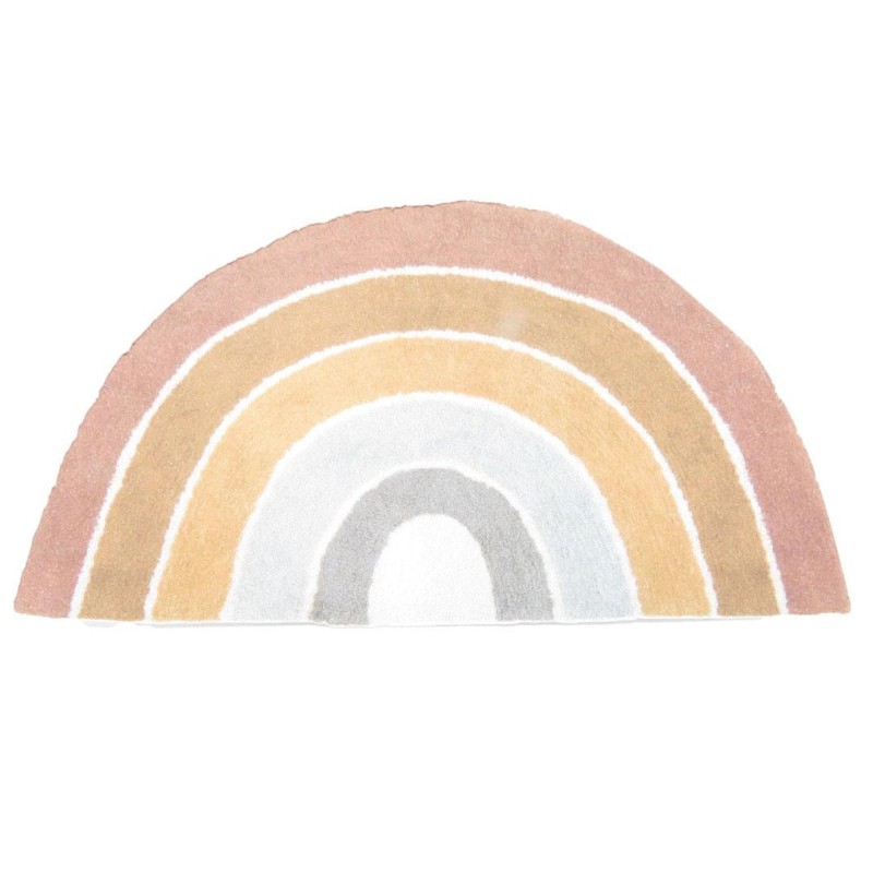 Dolls House Rainbow Rug Multi Coloured Modern Nursery Accessory Printed Card