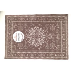 Dolls House Rectangular Rug Traditional Brown Floral Design Carpet Large Dolls House Rectangular Rug Traditional Brown Floral Design Carpet Large