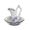 Dolls House Jug & Bowl Wash Basin & Pitcher Porcelain Blue & White