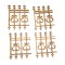 Dolls House Fence Panels Laser Cut Wooden Railings Pack of 4 1:12 Accessory