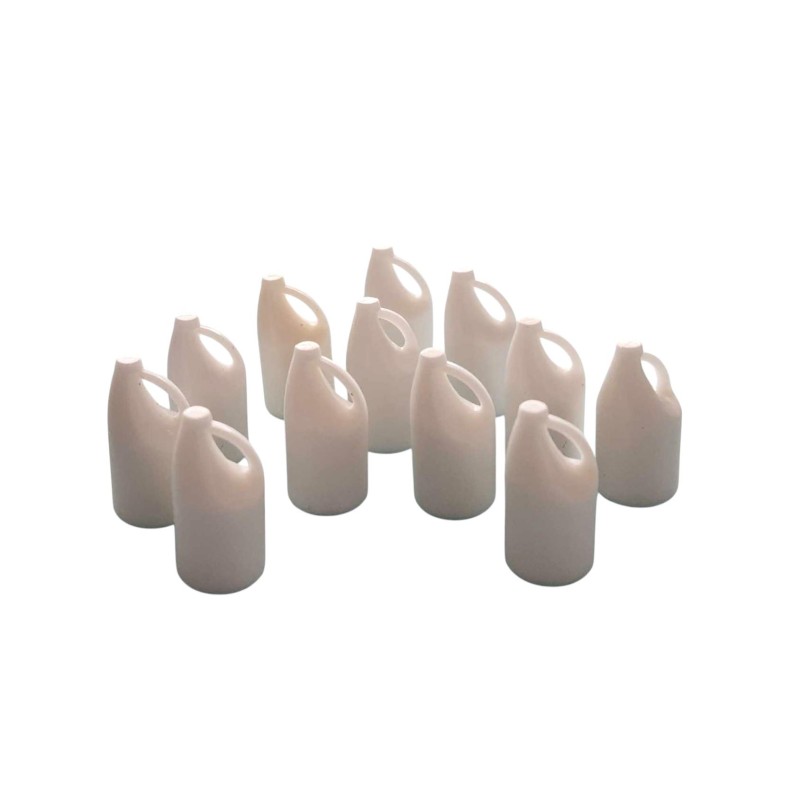 Dolls House 12 White Cartons 4 Litre Gallon Bottles Grocery Shop Store Accessory