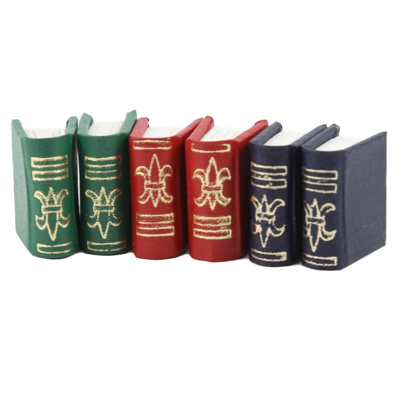 Dolls House Leather Engraved Cover Bound Books Country Store Shop Accessory