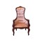 Dolls House Gents Chair Pink & Mahogany Regency Bedroom Living Room Furniture