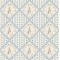 Dolls House Wallpaper Rabbit Pastel Blue Miniature Print 1:12