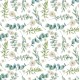 Dolls House Eucalyptus Floral Flower Pattern Miniature Print Wallpaper 1:12