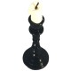 Dolls House Black Candlestick & Pillar Candle Modern Ornament Church Accessory