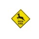 Dolls House Deer Xing Sign Crossing Road Fence Railway Warning Accessory 1:12