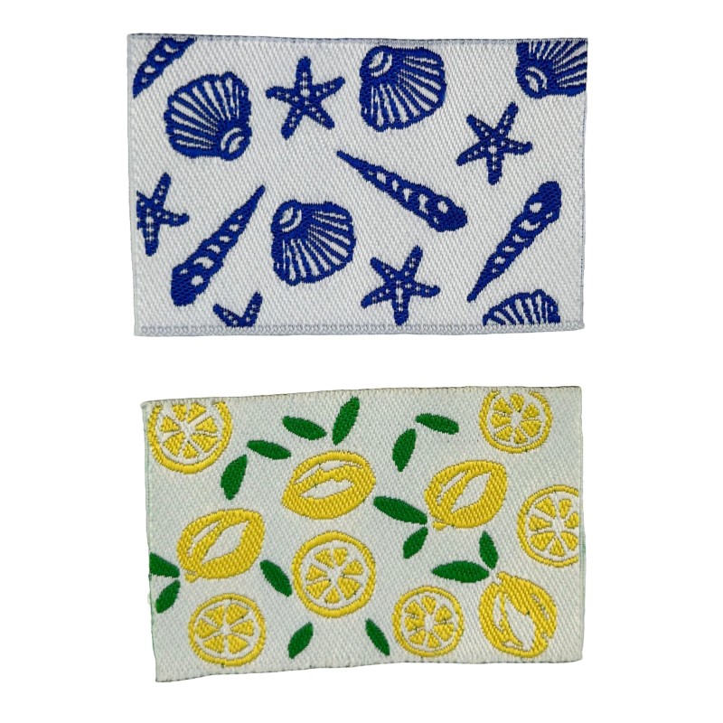 Dolls House Tea Towels Lemons & Beach Themed Fabric 1:12 Scale Kitchen Accessory