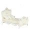 Dolls House Bed White w Gold Trim Handpainted JBM Bedroom Furniture