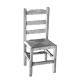 Dolls House Ladder Back Chair Kit Metal 1:24 Half Inch Kitchen Dining Furniture