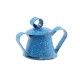 Dolls House Blue Spotted Sugar Bowl Storage Jar Candy Dish Kitchen Accessory