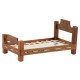 Dolls House Early American Single Wooden Bed Frame Pioneer Bedroom Furniture