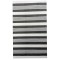 Dolls House Outdoor Rug Grey Black & White Stipe Modern Accessory Printed Card
