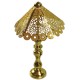 Dolls House Gold Filigree Table Lamp Modern Non Working Light 1:12 Accessory