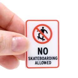 Dolls House No Skateboarding Allowed Sign School Park Playground Warning 1:12