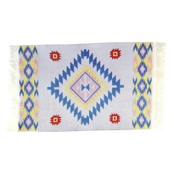 Dolls House Rectangular Rug Vibrant Kilim Design Miniature Accessory Small
