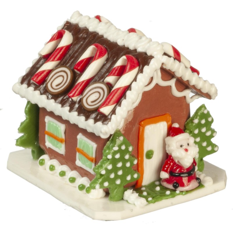 Dolls House Gingerbread House Christmas Cake Festive Sweet 1:12 Baking Accessory