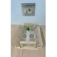 Dolls House Modern Dining Room Package Miniature Bare Wood Furniture Set