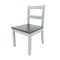 Dolls House Side Chair Grey & Black Miniature Kitchen Dining Room Furniture 1:12