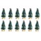 Dolls House 12 Snowy Christmas Trees Miniature 1:12 or 1:24 Ornament Accessory