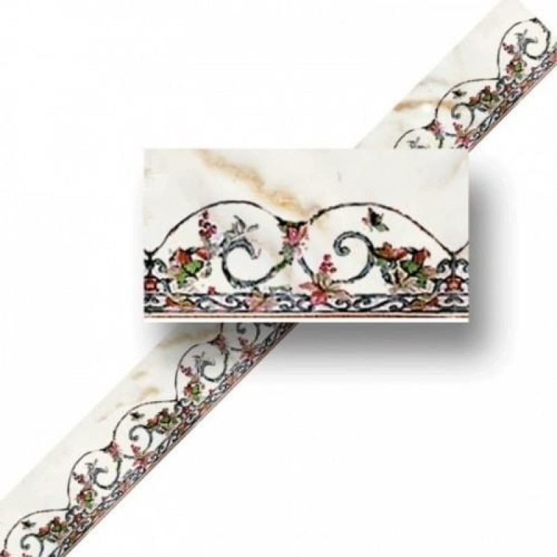 Dolls House Faux Marble Wallpaper Border Miniature Print 1:12 Scale Multi