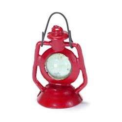 Dolls House Railway Lantern Red Signal Lamp Old Fashioned Nonworking Handlamp