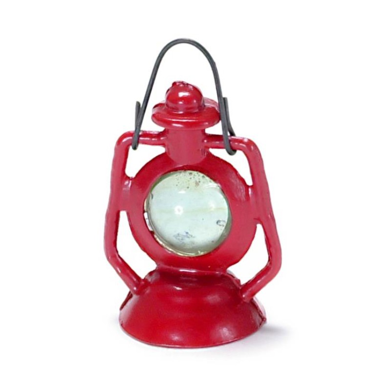 Dolls House Railway Lantern Red Signal Lamp Old Fashioned Nonworking Handlamp