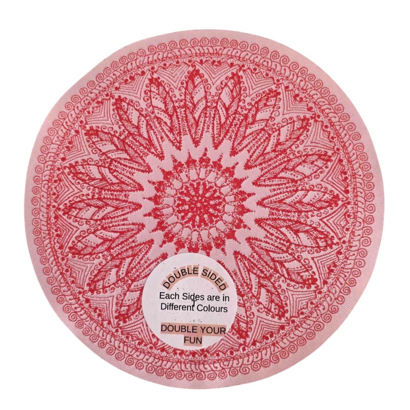 Dolls House Round Area Rug Circular Carpet Double Sided Pink Silk Lge Dolls House Round Area Rug Circular Carpet Double Sided Pink Silk Lge