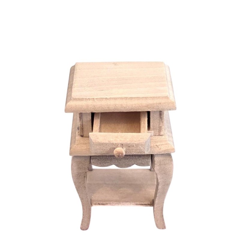 Dolls House Bedside Cabinet Unfinished Bare Wood French Style Dolls House Bedside Cabinet Unfinished Bare Wood French Style
