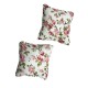 Dolls House Scatter Cushions Pink & Green Floral Square Throw Pillow Accessory