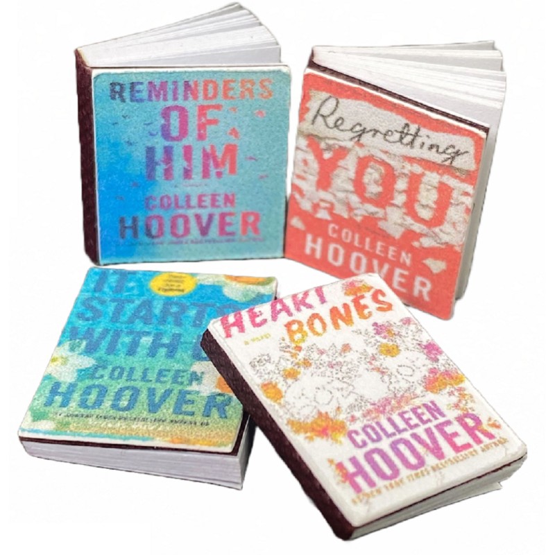 Dolls House Colleen Hoover Adult Fiction Book Cover Set Bookcase Study Accessory