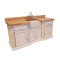 Dolls House White & Oak Smallbone Sink Unit Miniature Kitchen Furniture 1:12