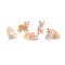 Dolls House 5 Ginger Cats Sitting Standing Lying 1:12 Scale Pets