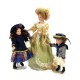 Dolls House Victorian Family of 5 People Porcelain Figures Miniature 1:12 Scale
