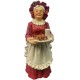 Dolls House Mrs Santa Claus with Plate of Christmas Cookies Resin People Figure