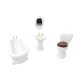 Dolls House Plain White Bathroom Furniture Set Miniature Porcelain 4 piece Suite