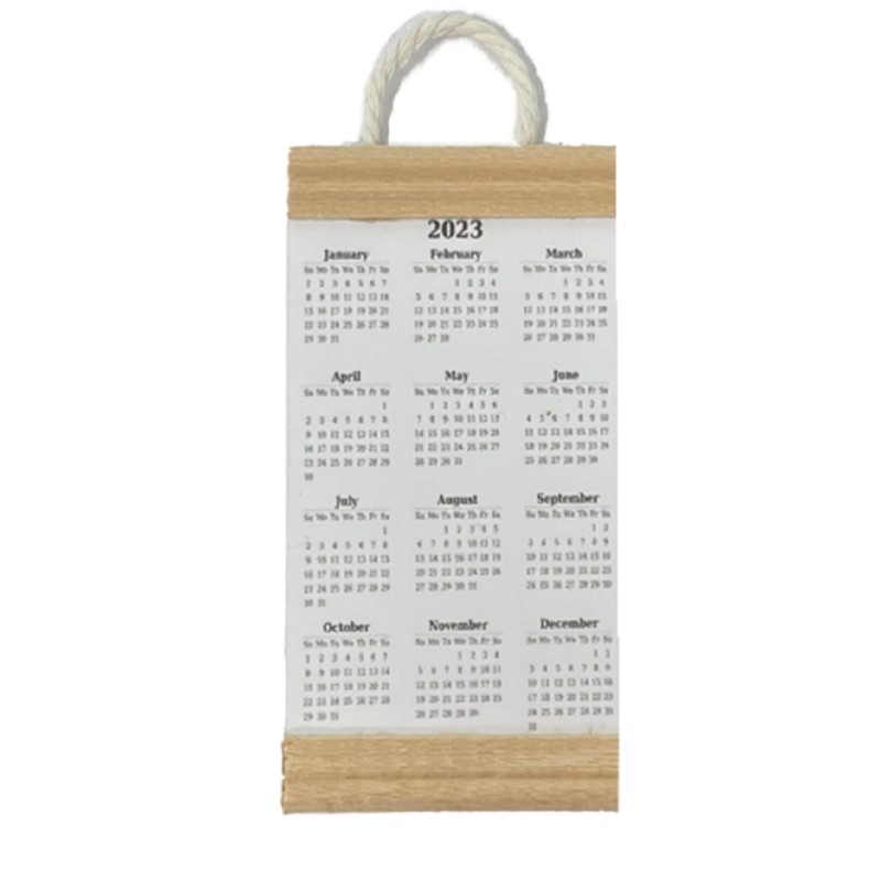 Dolls House 2023 Wall Calendar Monthly Planner Modern Kitchen Study Accessory