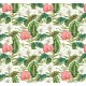 Dolls House Tropical Flower Floral Leaf Miniature Print Wallpaper 1:12 Scale