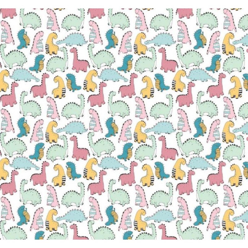 Dolls House Dinosaurs Seamless Pattern Children Nursery Wallpaper 1:12 Print