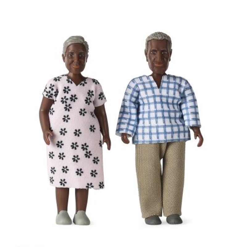 Lundby Dolls House Billie Grandma & Grandad Elderly Couple Modern People 1:18