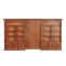 Dolls House Bookcase Wall with Door Walnut JBM Miniature Furniture